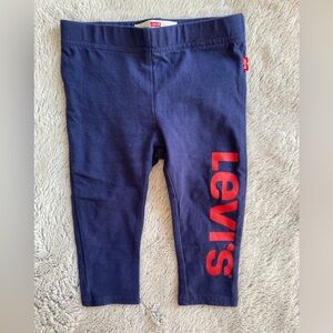 Levi's Kids Dark Blue Leggings with Bold Red Logo
